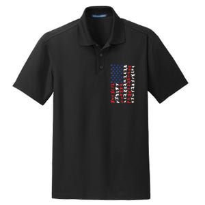 Dog Flag USA Dry Zone Grid Polo