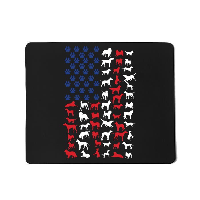 Dog Flag USA Mousepad