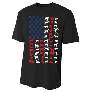 Dog Flag USA Performance Sprint T-Shirt