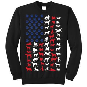 Dog Flag USA Tall Sweatshirt