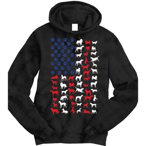 Dog Flag USA Tie Dye Hoodie