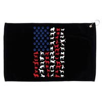 Dog Flag USA Grommeted Golf Towel