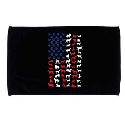 Dog Flag USA Microfiber Hand Towel