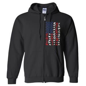 Dog Flag USA Full Zip Hoodie