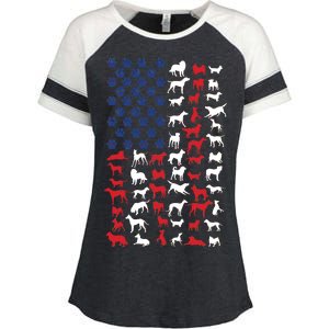 Dog Flag USA Enza Ladies Jersey Colorblock Tee