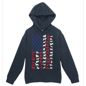 Dog Flag USA Urban Pullover Hoodie