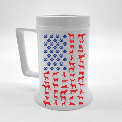 Dog Flag USA Beer Stein