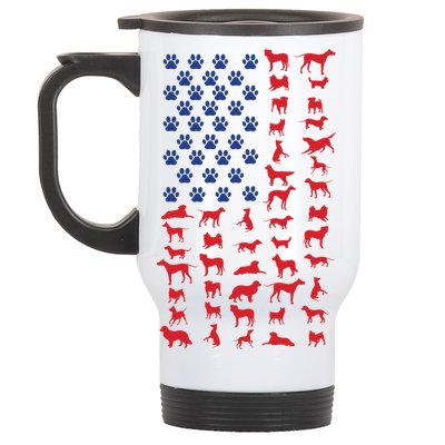 Dog Flag USA Stainless Steel Travel Mug