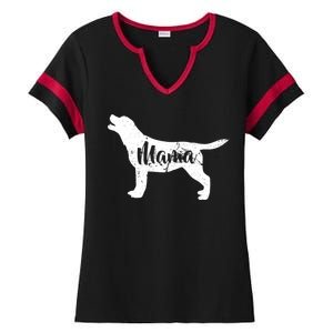 Dog Mama Mom Ladies Halftime Notch Neck Tee