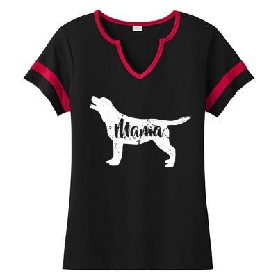 Dog Mama Mom Ladies Halftime Notch Neck Tee