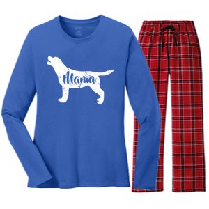 Dog Mama Mom Women's Long Sleeve Flannel Pajama Set 