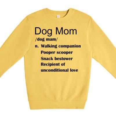 Dog Mom Definition Premium Crewneck Sweatshirt