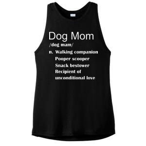 Dog Mom Definition Ladies PosiCharge Tri-Blend Wicking Tank