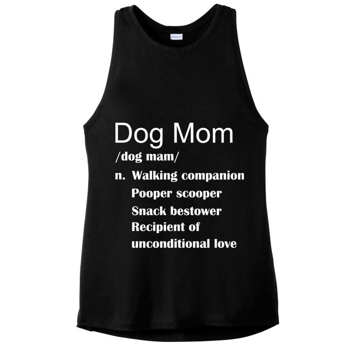 Dog Mom Definition Ladies PosiCharge Tri-Blend Wicking Tank
