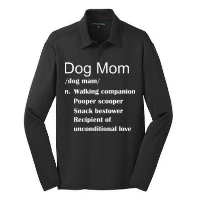 Dog Mom Definition Silk Touch Performance Long Sleeve Polo