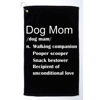 Dog Mom Definition Platinum Collection Golf Towel