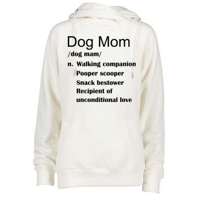 Dog Mom Definition Womens Funnel Neck Pullover Hood