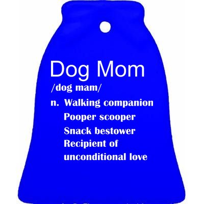 Dog Mom Definition Ceramic Bell Ornament