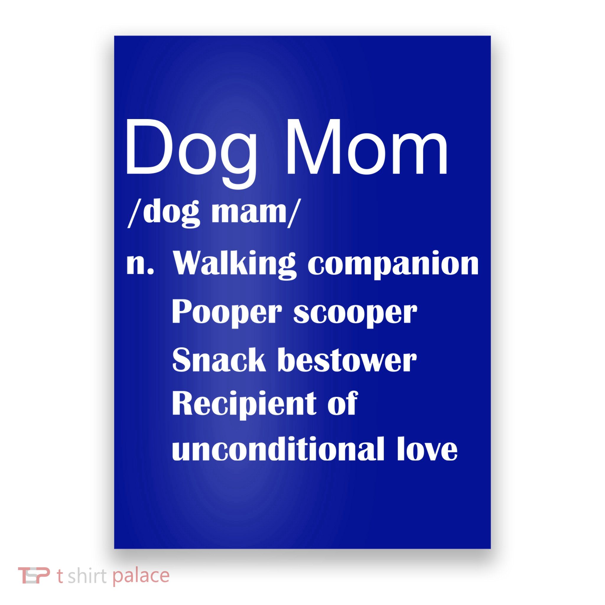 Dog Mom Definition Poster