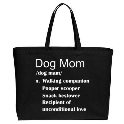 Dog Mom Definition Cotton Canvas Jumbo Tote