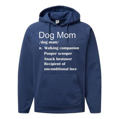 Dog Mom Definition Performance Fleece Hoodie