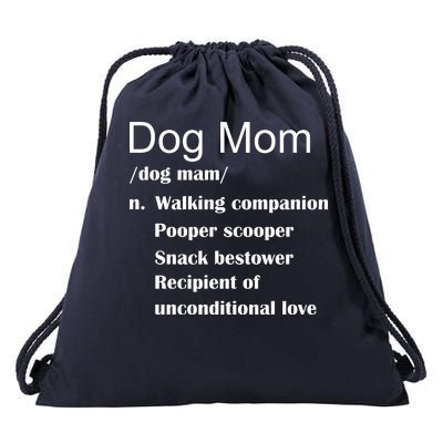 Dog Mom Definition Drawstring Bag