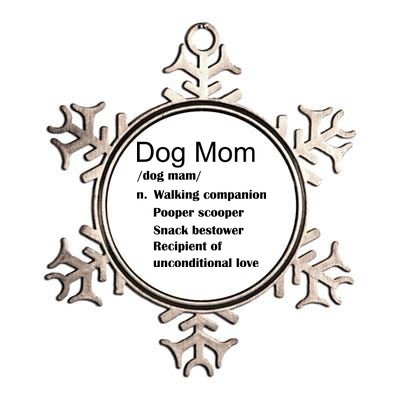 Dog Mom Definition Metallic Star Ornament