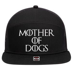 Dog Mom Mother Of Dogs 7 Panel Mesh Trucker Snapback Hat