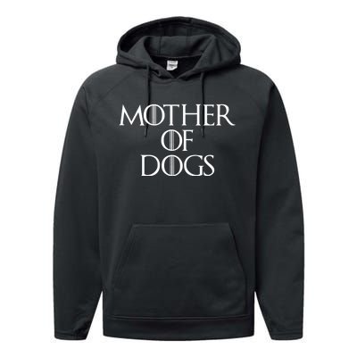 Dog Mom Mother Of Dogs Performance Fleece Hoodie