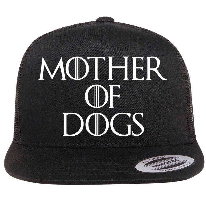 Dog Mom Mother Of Dogs Flat Bill Trucker Hat