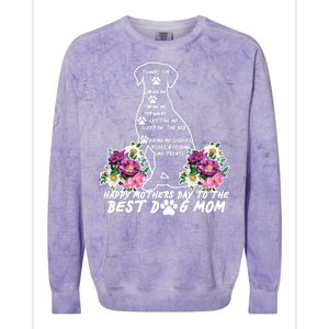 Dog Mom Mothers Day Colorblast Crewneck Sweatshirt