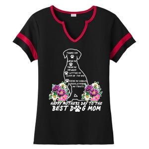 Dog Mom Mothers Day Ladies Halftime Notch Neck Tee