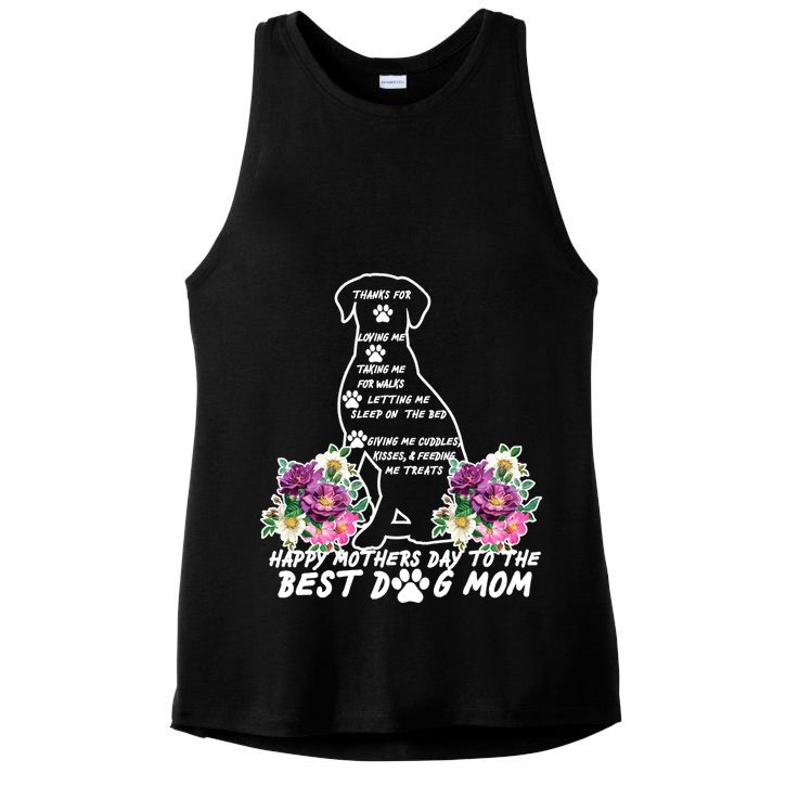 Dog Mom Mothers Day Ladies PosiCharge Tri-Blend Wicking Tank