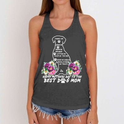 Dog Mom Mothers Day Women's Knotted Racerback Tank