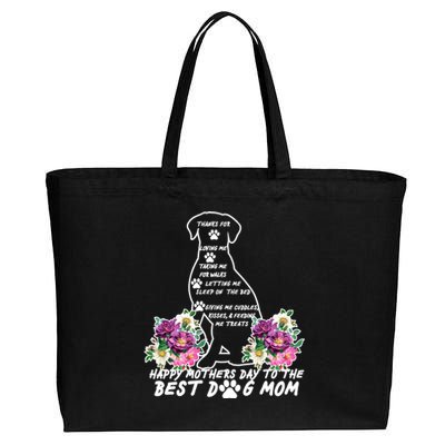 Dog Mom Mothers Day Cotton Canvas Jumbo Tote