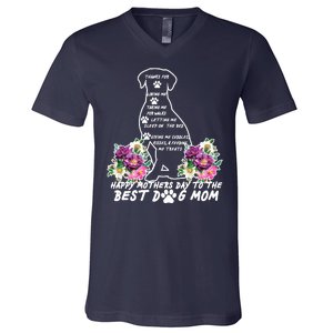 Dog Mom Mothers Day V-Neck T-Shirt