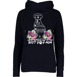 Dog Mom Mothers Day Womens Funnel Neck Pullover Hood