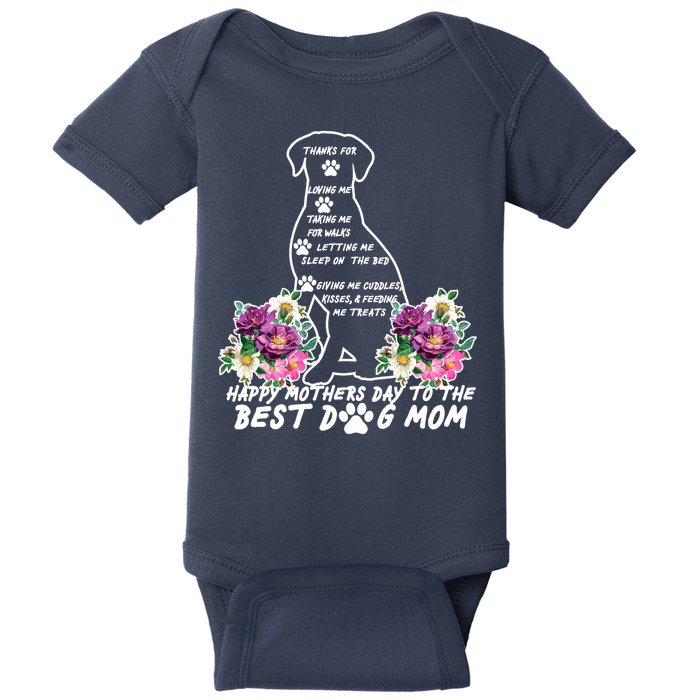 Dog Mom Mothers Day Baby Bodysuit