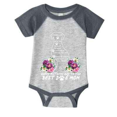 Dog Mom Mothers Day Infant Baby Jersey Bodysuit