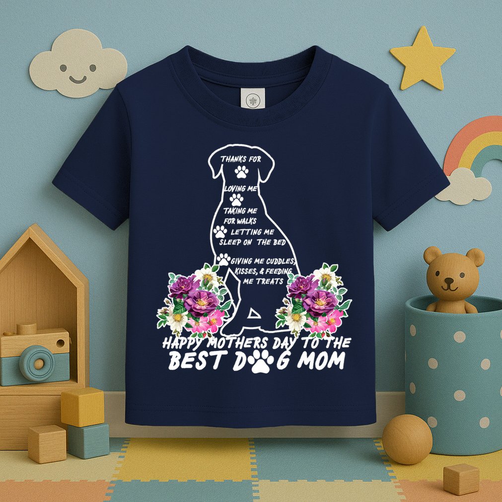 Dog Mom Mothers Day Toddler T-Shirt
