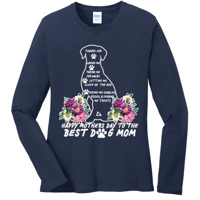 Dog Mom Mothers Day Ladies Long Sleeve Shirt