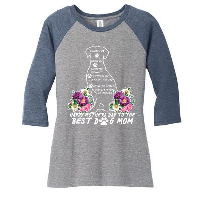 Dog Mom Mothers Day Women's Tri-Blend 3/4-Sleeve Raglan Shirt