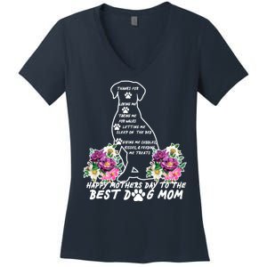 Dog Mom Mothers Day Women's V-Neck T-Shirt