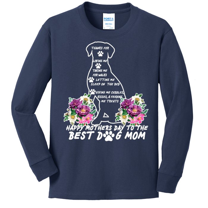 Dog Mom Mothers Day Kids Long Sleeve Shirt