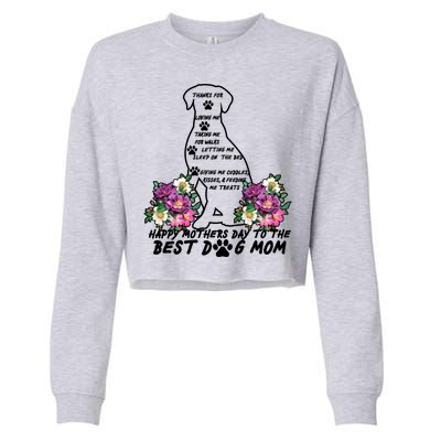 Dog Mom Mothers Day Cropped Pullover Crew