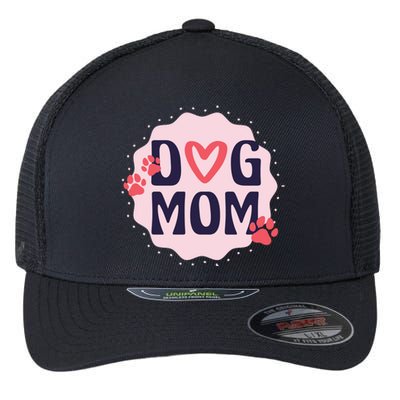 Dog Mom Paw Flexfit Unipanel Trucker Cap