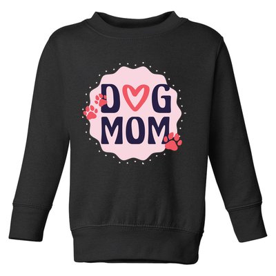 Dog Mom Paw Toddler Sweatshirt