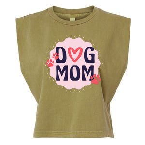 Dog Mom Paw Garment-Dyed Women's Muscle Tee