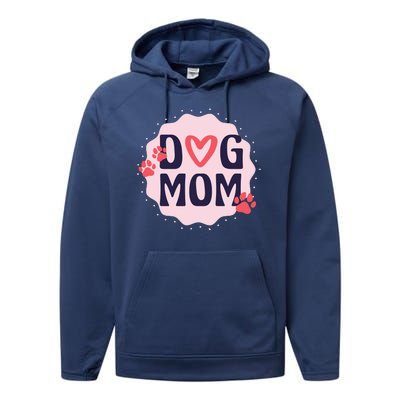 Dog Mom Paw Performance Fleece Hoodie