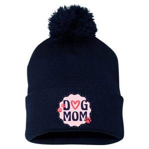 Dog Mom Paw Pom Pom 12in Knit Beanie